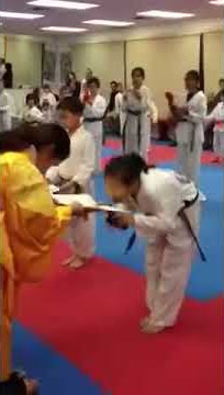 Mikayla receiving the Award of Honor
