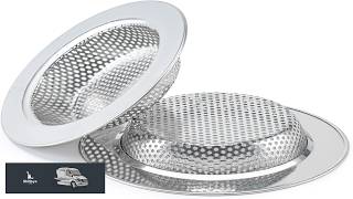 2 Pcs Sink Strainer Double Layer Safe Design for Kitchen Sink Drain Basket