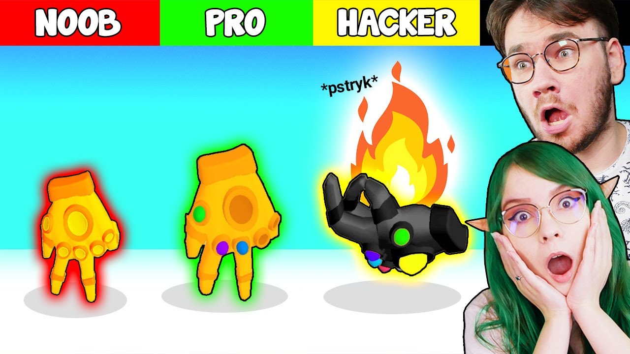 RĘKAWICA MOCY THANOSA NOOB VS PRO VS HACKER! - Glove Power | CZOKO I NALI