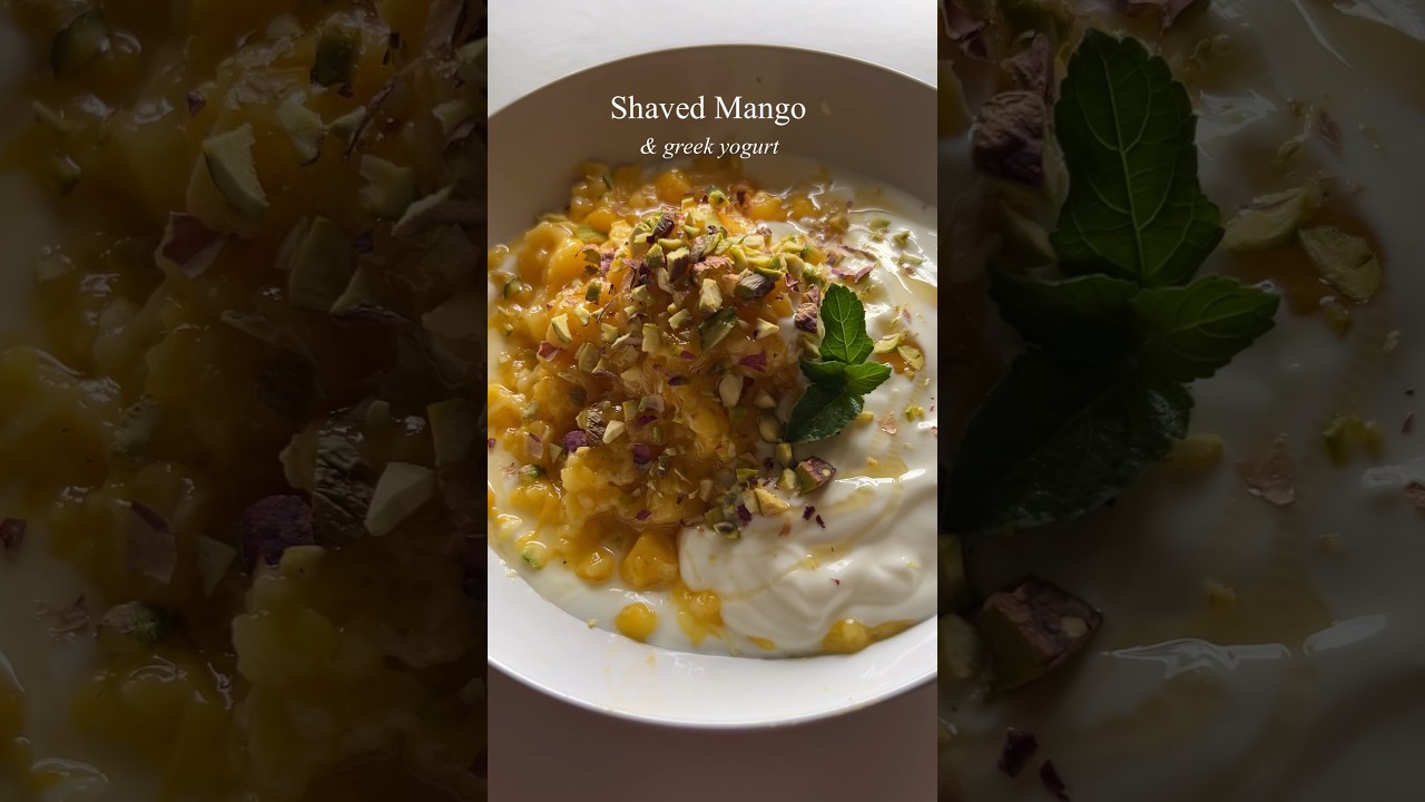 Shaved mango & Greek yogurt 