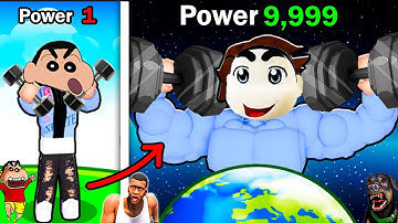 SHINCHAN NOOB VS PRO VS HACKER IN STRONG MUSCLE SIMULATOR with franklin & chop