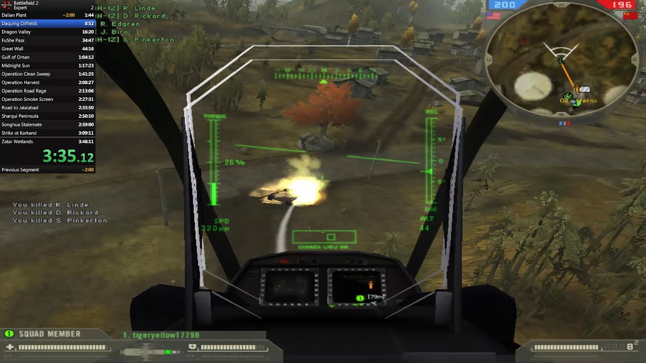 Battlefield2 speedrun any% 2h:10m:44s difficulty - Expert