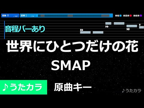 【カラオケ】世界に一つだけの花/SMAP【うたカラ】