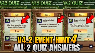 🔴 V4.2 QUIZ EVENT HINT 4 ALL 2 QUIZ ANSWERS | WHAT THEME IS USED FOR THE NEW FIREARM FINISH IN V4.2? screenshot 4