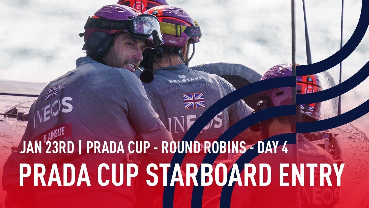 🔴 PRADA Cup Starboard Entry Stern Camera | Round Robins Day 4