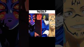 Pick Your Favourite Section 😈🔥 | Section B Anime Edit | Sem Demora (Super Slowed) #shorts