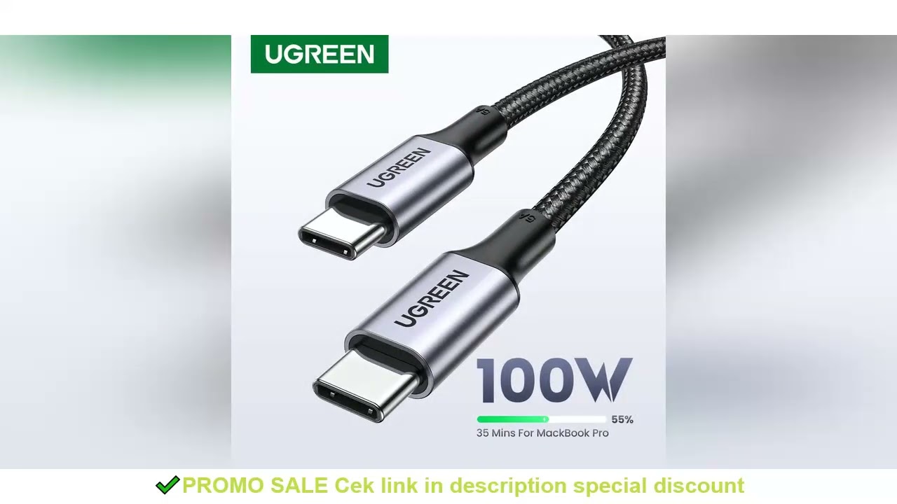 UGREEN USB Cable PD100W USB C to Type C Fast Charger Cable for Xiaomi Samsung MacBook iPad 5A Mobile
