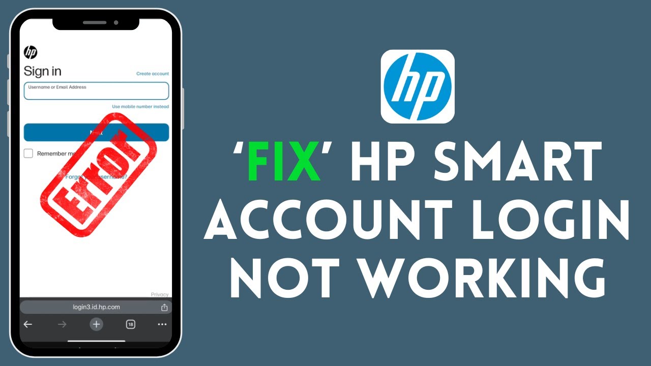 How to Fix HP Smart Account Login Not Working 2024? - YouTube