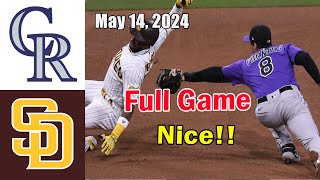 Rockies vs Padres Full Game Highlights May 14,2024| MLB Highlights | 2024 MLB Season