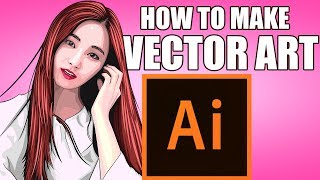 How To Make Vector/Vexel Art for a Gorgeous Girl | Adobe Illustrator CC screenshot 1