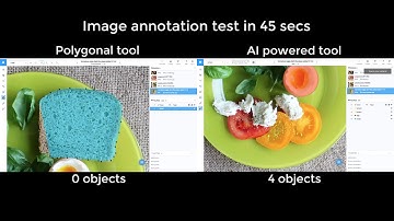 Food annotation in Supervisely: Polygons vs. AI powered tool