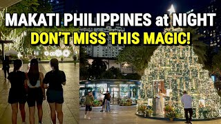 Makati Philippines At Night  Magical December 2025  Christmas Lights U0026 Streets Walking Tour
