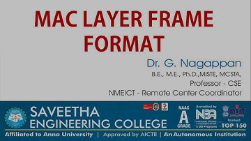 MAC layer Frame format | Unit 2 -  CS8591 - Computer Networks