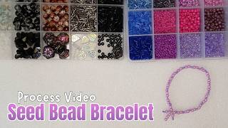 Making a Pink & Purple Seed Bead Bracelet