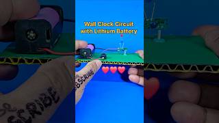 Wall Clock Circuit with Lithium Battery Make Blinking LED ❤️ Simple DIY #diy #shirts #creativeideas