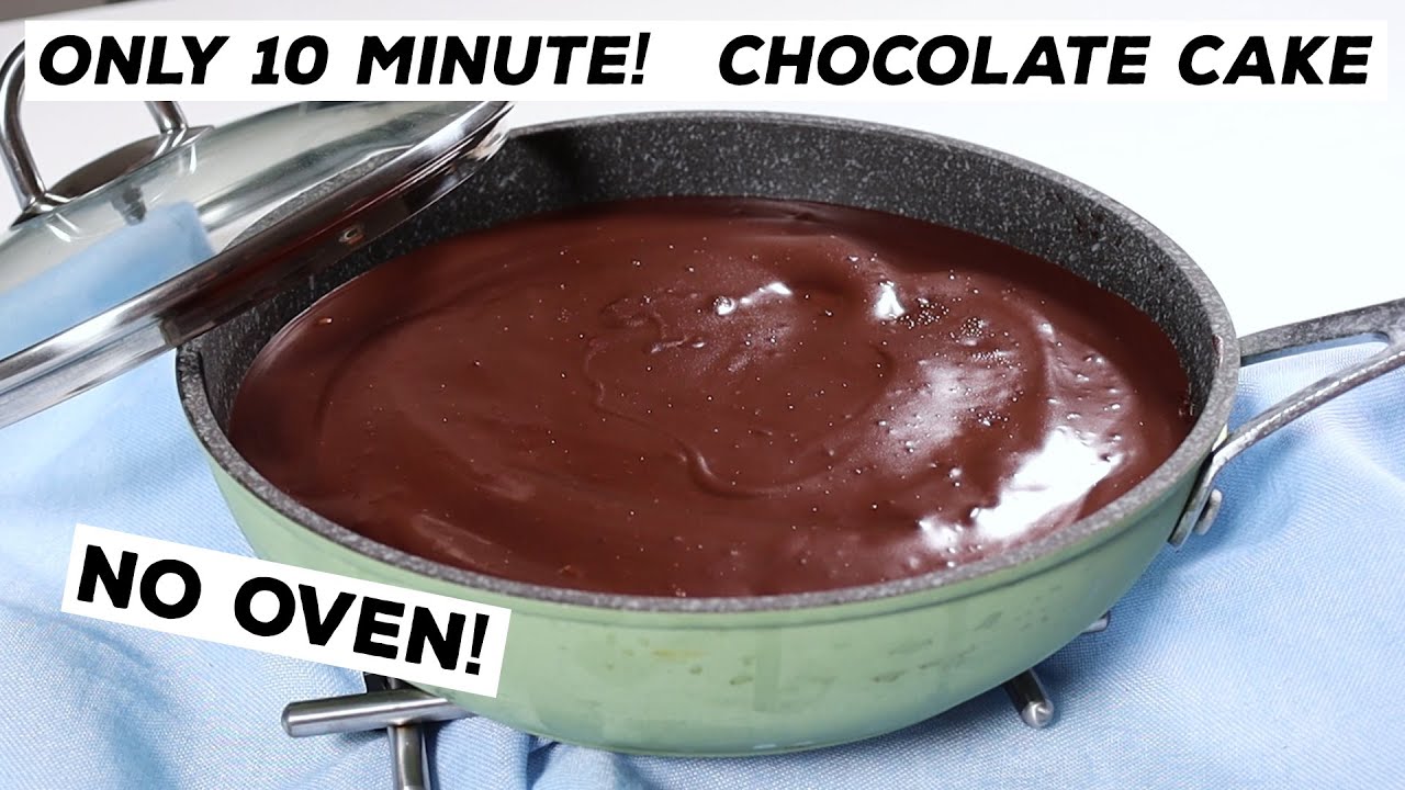 Only 10 Minute! CHOCOLATE CAKE in Frying Pan! Moist Chocolate Cake