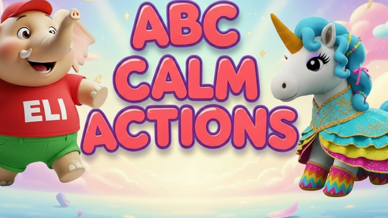 ABC Calm Actions | Relax & Learn A to Z with Elephant ELI & Unicorn | ABC Spotlight
