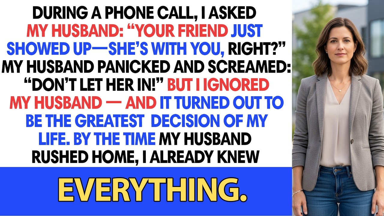 During A Phone Call, I Asked My Husband: “Your Friend Just Showed Up—She’s With You, Right...