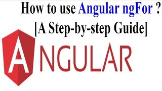 How to use ngFor in Angular