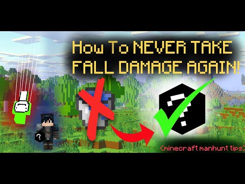 How To NEVER Take Fall Damage again! - Minecraft Manhunt Tips for Dream