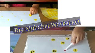 Diy Alphabet Worksheet for Toddlers | Quick & Easy | Reusable Worksheet
