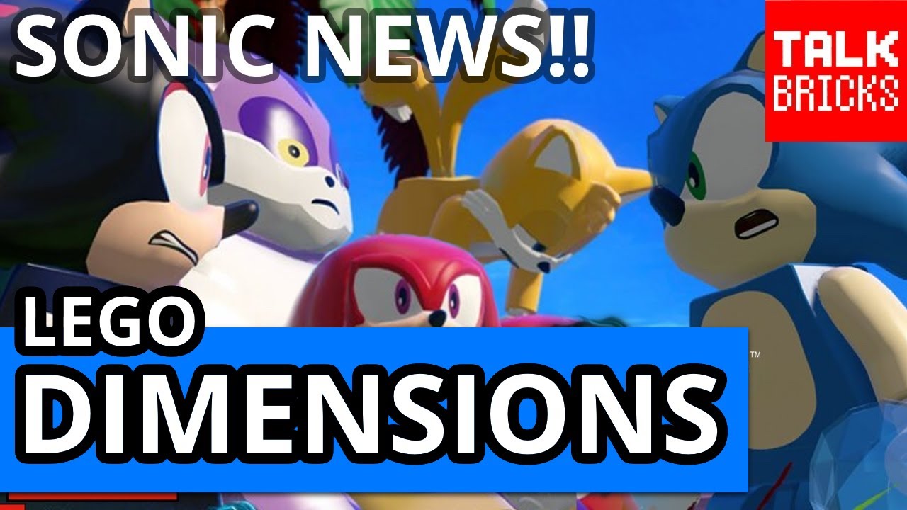 Knuckles, Shadow and Big the Cat shown in Sonic's Lego Dimensions level