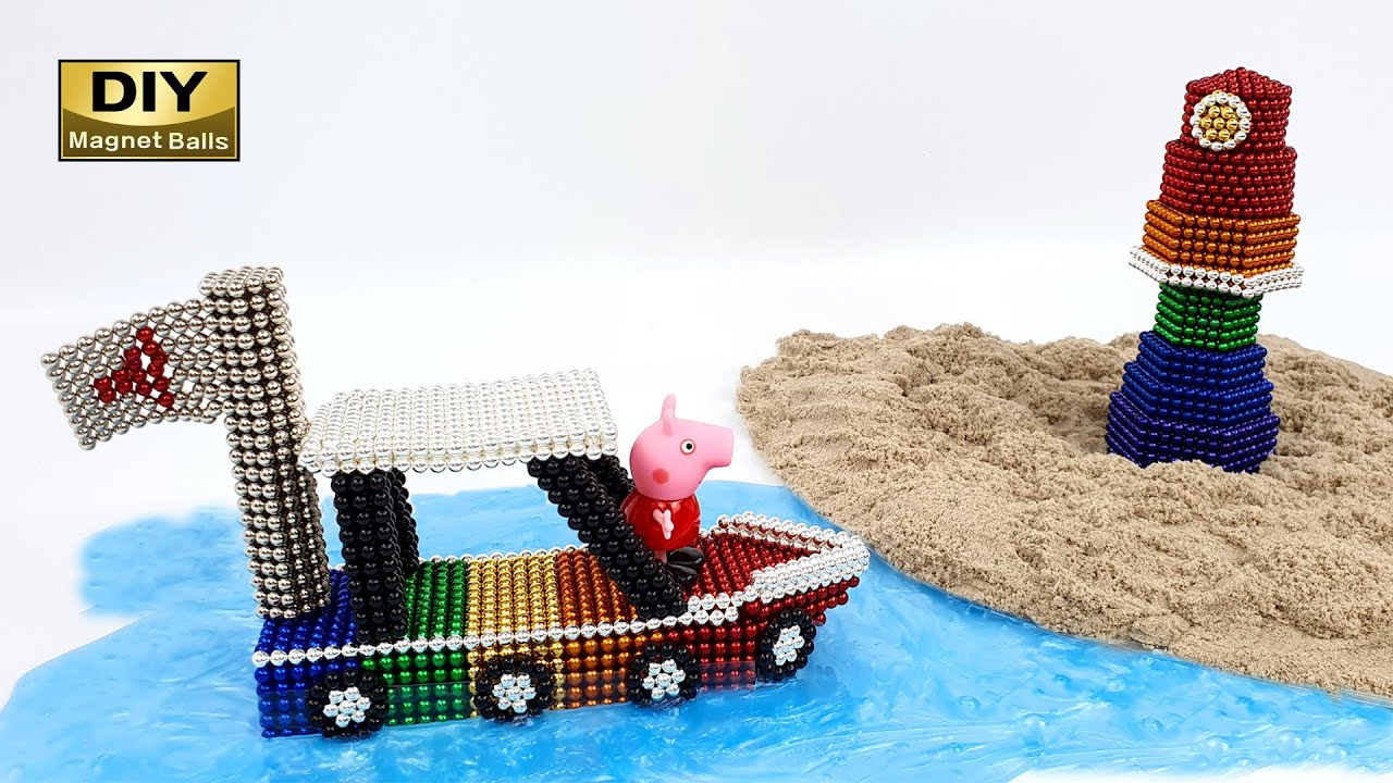 DIY How To Make Lighthouse & Boat with Balls, Slime