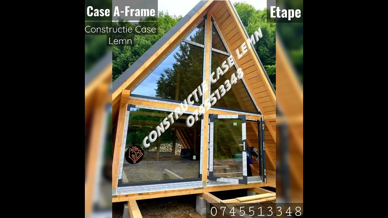 Case/Cabane A-frame/tip A din lemn • 3 dormitoare WATCH NOW /Cabane din lemn / Cabane tip A ✨