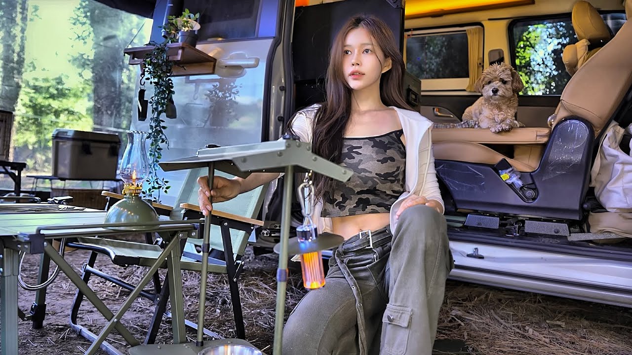 🚙 Кемпинг в машине, вращающейся на 270 градусов | Кемпинг для минивэнов