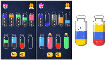 Soda Water Color Sort Puzzle Gameplay 3, Android Games ios Walkthrough Simulator Think Brain