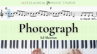 Photograph - Ed Sheeran | Piano Tutorial (EASY) | WITH Music Sheet | JCMS screenshot 4