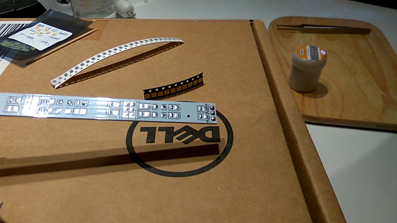 Пайка SMD светодиодов с помощью газовой зажигалки - YouTube