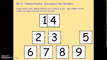 Math K Module 5  Lesson 7 Fluency Counting the Say ten way using Hide Zero Cards