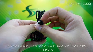 BOROFONE - Bộ Cóc Cáp Sạc Xe Hơi BZ2 Cổng Type C - 2 Cổng USB