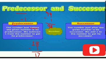 Predecessor and Successor I Maths for class III | CBSE Maths