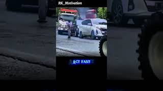 Kid Saves Rolling Car — Smart Thinking in Seconds #shorts