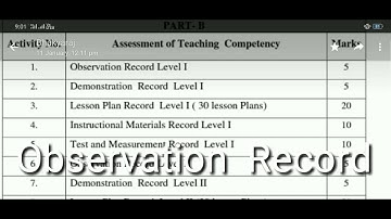 B.ed second year Record | Observation  Record  in Tamil | Sara Krishna academy