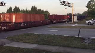 FEC TRAIN 109#2850@7:17am very long TRAIN 15,304feet!! 247 cars