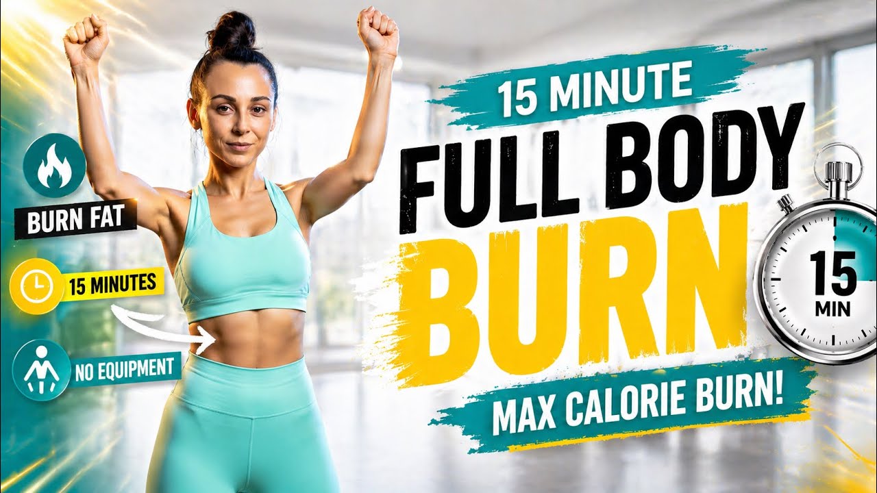 15 Min Full Body Burn | Home Workout | No jumping | - YouTube