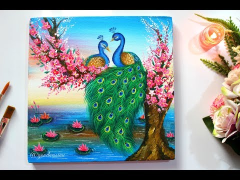 Step By Step Peacock Painting Using Easy Techniques For Beginners