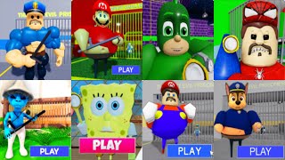 All Games MUSCLE BARRY PRISON RUN Roblox Paw Patrol Pj Masks Smurf Cat Spiderman Spongebob Mario screenshot 4