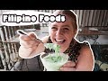 AMEriCANS TRYING FILIPINO FOOD 😋 (Buko Pandan, Ginataang Langka, Bulalo)