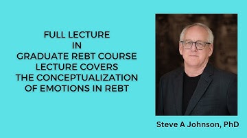 Conceptualization of Emotions, Lecture, Graduate REBT Course