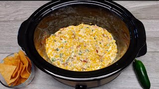 Cheesy Jalapeno Corn Dip Crockpot Recipe