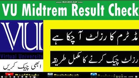 VU Midterm Result