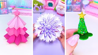 DIY Christmas craft ideas 🎄 Paper Christmas tree ❄️ Paper snowflake 🎄 Miniature Christmas tree