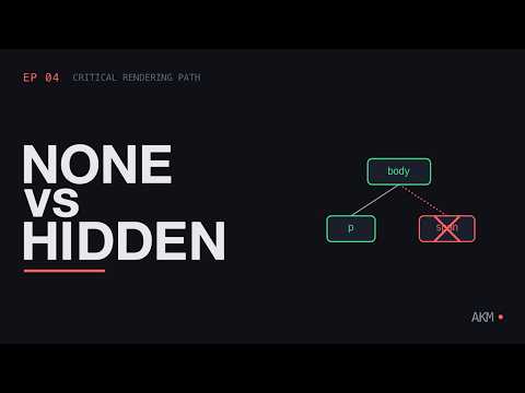 display:none vs visibility:hidden, and what the render tree really is