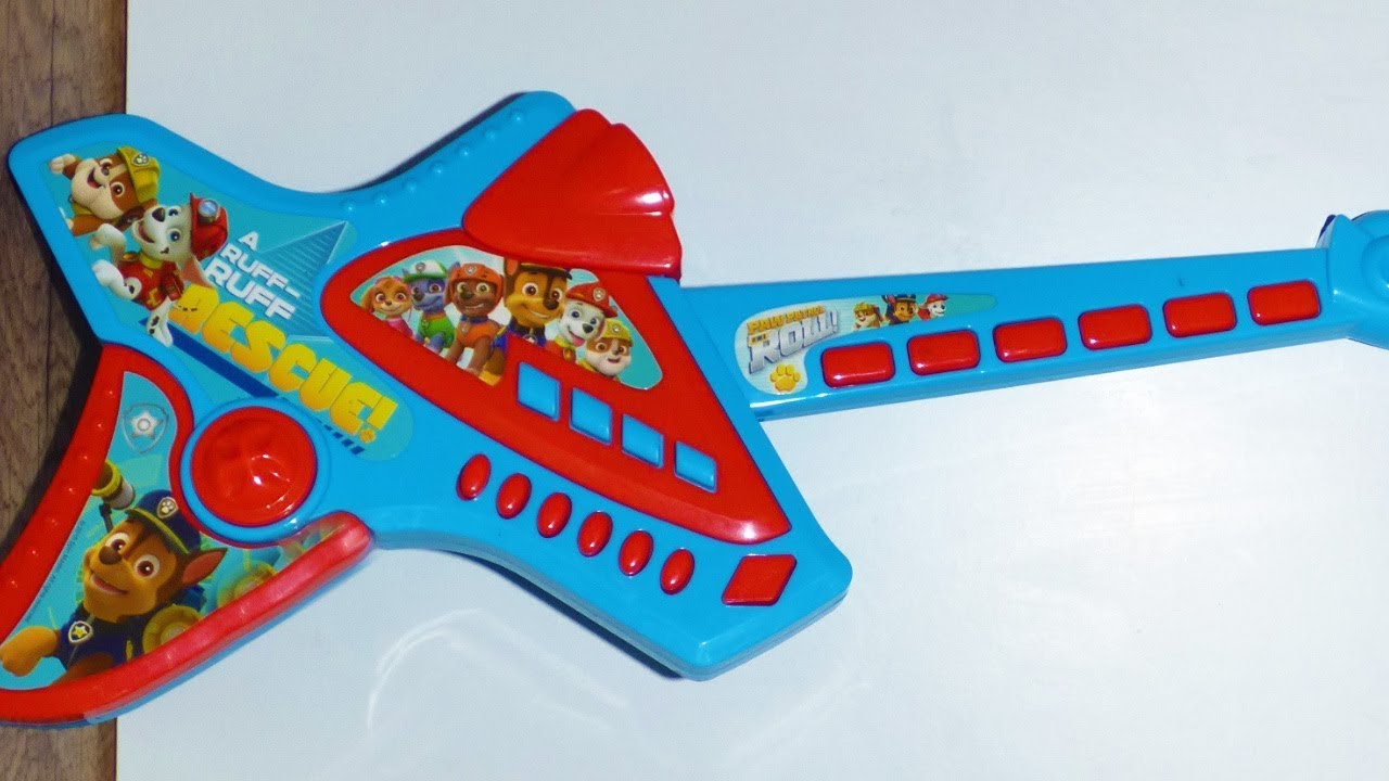 Guitare Paw Patrol | Guitare acoustique Pat Patrouille avec 4 cordes |  Jouets de patrouille de patte de guitare pour enfants