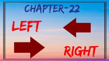 Chapter-22(Left, Right) Class 3rd EVS