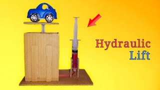 How to Make Hydraulic Lift at Home / Diy Hydraulic Lift School Project